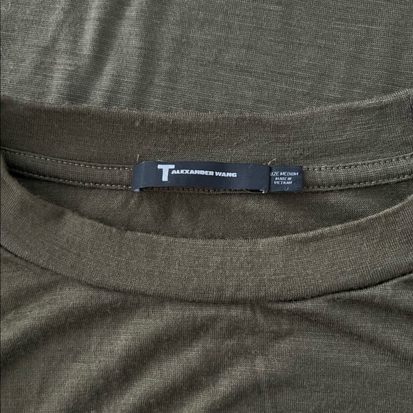 T by Alexander Wang Green Long Sleeve Top - Picture 3 of 3